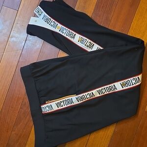 Victoria's Secret Sport Snap Track Pants  Black Medium